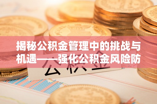 礼县揭秘公积金管理中的挑战与机遇——强化公积金风险防控的多维策略